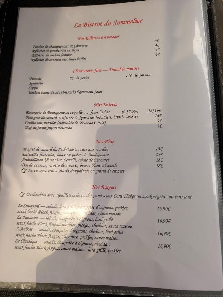Le Bistrot du Sommelier - Menu Image 3